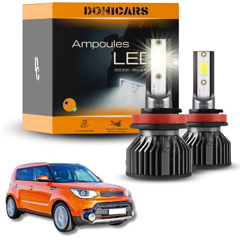 Pack Ampoules LED H7 Kia Soul 2 (2014 à 2017) - Kit LED Donicars