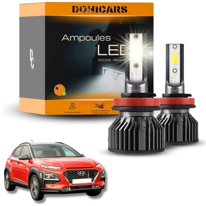 Pack Ampoules LED H7 Hyundai Kona (2017 à 2023) - Kit LED Donicars