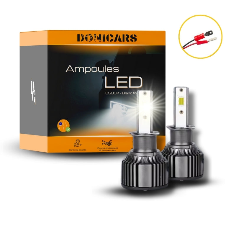 Pack ampoules LED H3 DODGE Neon II Berline (08.1999 et +) - 72W Blanc pur Donicars