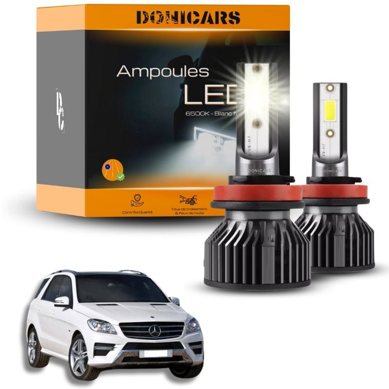 Pack Ampoules LED H7 Mercedes Benz ML (W166) (2011 à 2015) - Kit LED Donicars