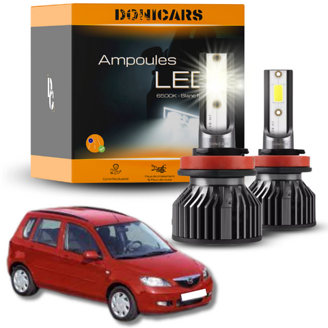 Pack Ampoules LED H4 Mazda 2 phase 1 (2003 à 2007)  - Kit LED Donicars