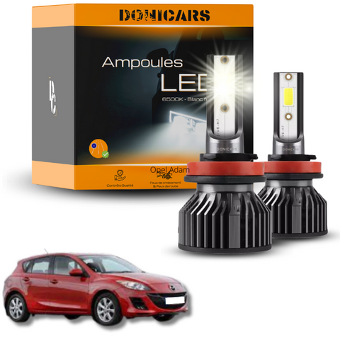 Pack Ampoules LED H11 Mazda 3 phase 2 (2009 à 2013)  - Kit LED Donicars