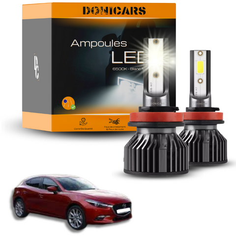 Pack Ampoules LED H11 Mazda 3 phase 3 (2013 à 2019)  - Kit LED Donicars