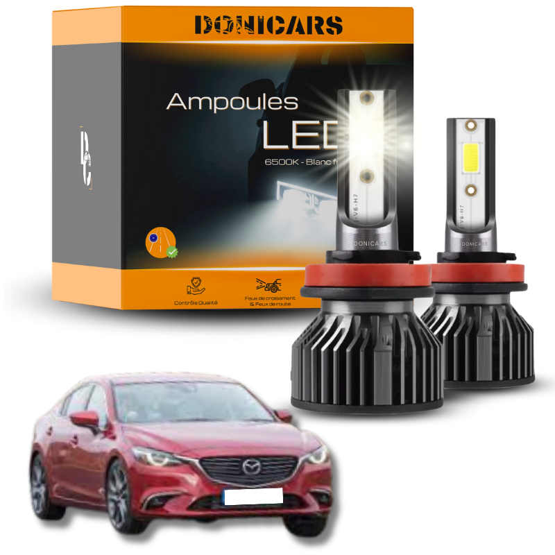 Pack Ampoules LED H11 Mazda 6 phase 3 (2013 à 2022)  - Kit LED Donicars