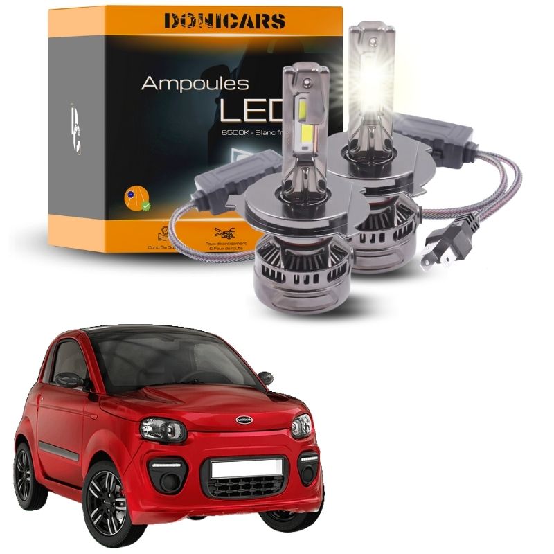 Pack Ampoules LED H4 140W Canbus pour Microcar Due (2013 à 2024) - Phares Avants Microcar Donicars