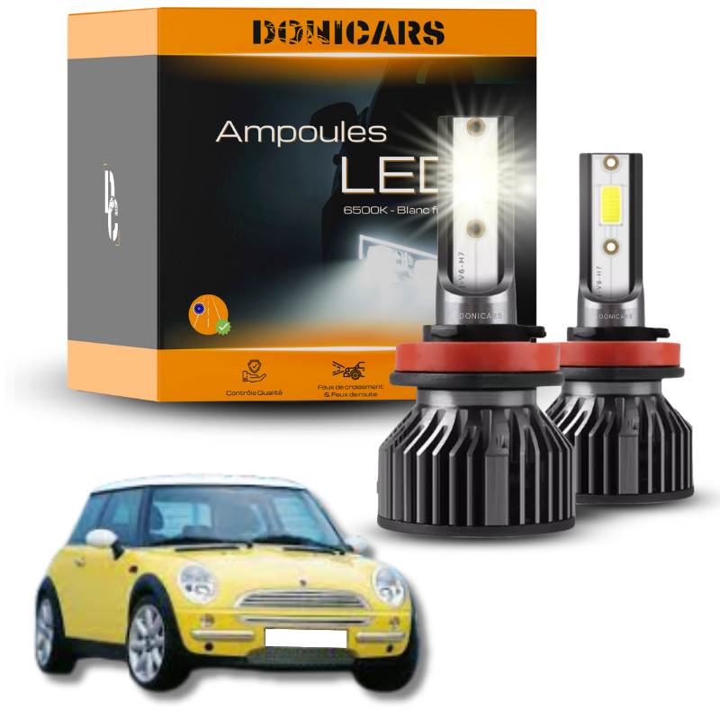 Pack Ampoules LED H7 Mini Cooper II (R50 / R53) (2001 à 2007)  - Kit LED Donicars