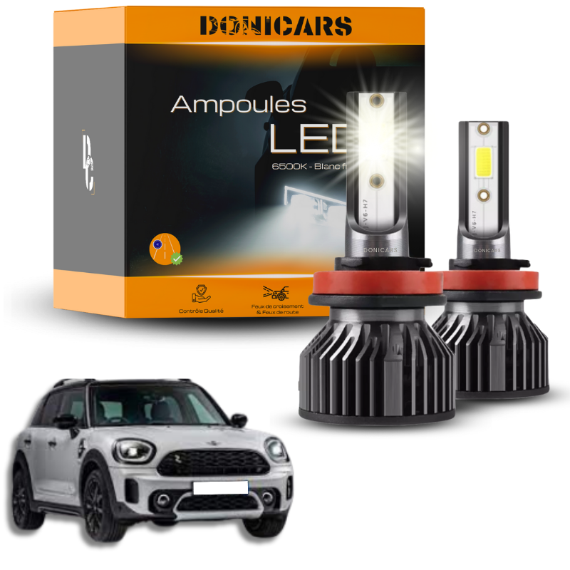 Pack Ampoules LED H7 Mini Countryman II (F60) (2016 à 2023)  - Kit LED Donicars