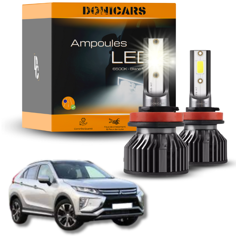 Pack Ampoules LED H11 Mitsubishi Eclipse Cross (2017 à 2023)  - Kit LED Donicars