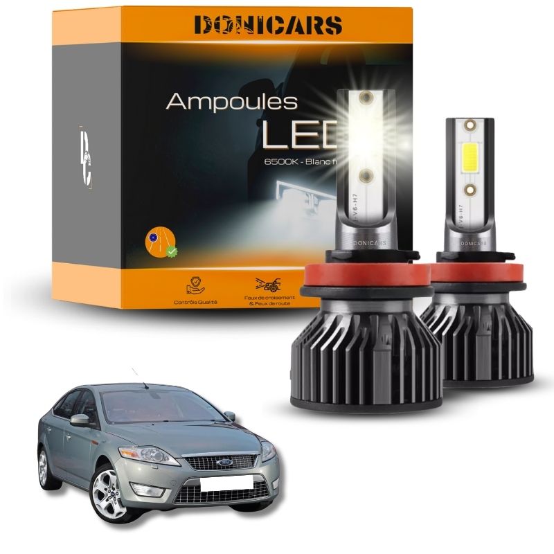 Pack Ampoules LED H1 Ford Mondeo MK3 (2000 à 2007) - Kit LED Feux de Route Donicars