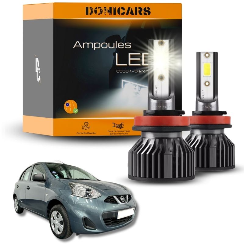 Pack Ampoules LED H4 Nissan Micra IV (2010 à 2017)  - Kit LED Donicars