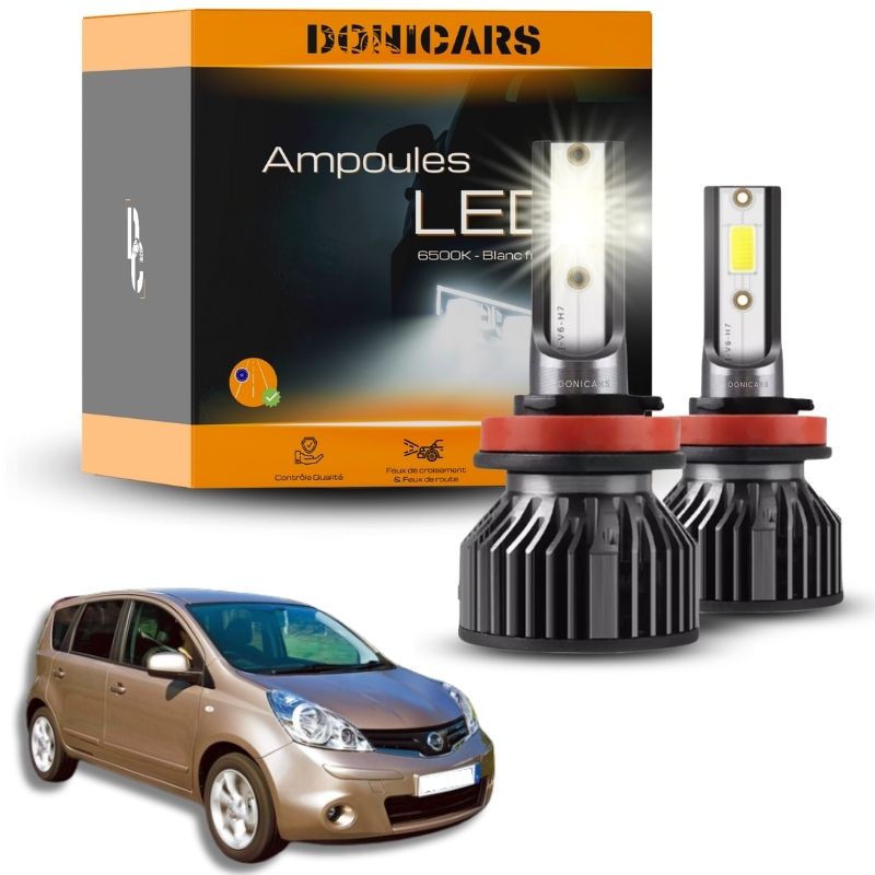 Pack Ampoules LED H4 Nissan Note E11 (2005 à 2012)  - Kit LED Donicars