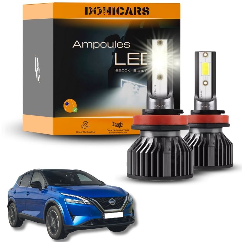 Pack Ampoules LED H7 Nissan Qashqai III (2021 à 2023)  - Kit LED Donicars