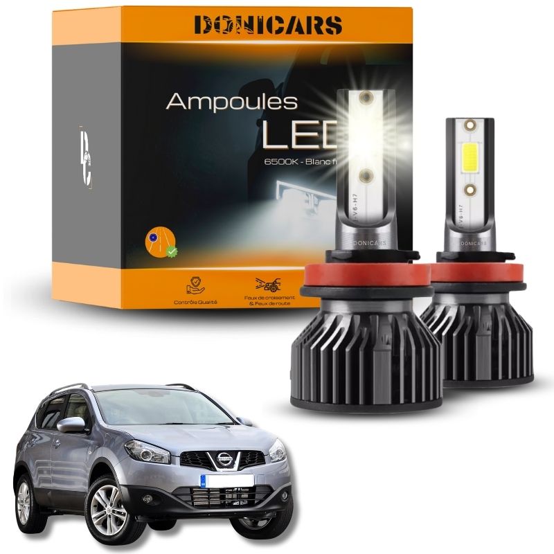 Pack Ampoules LED H7 Nissan Qashqai I (2007 à 2013)  - Kit LED Donicars