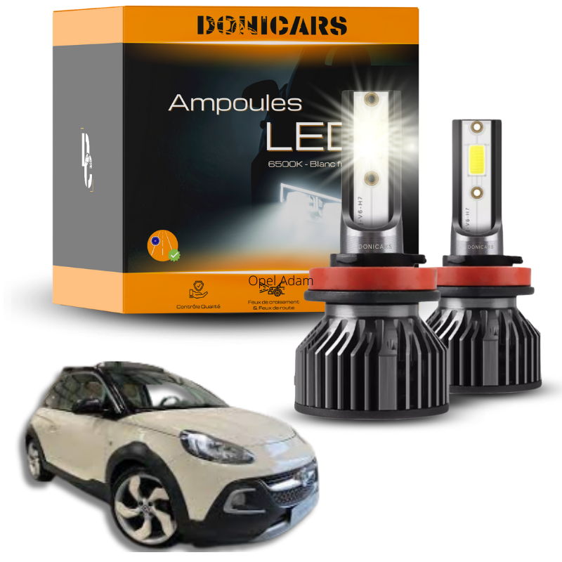 Pack Ampoules LED H7 Opel Adam Rocks (2014 à 2019)  - Kit LED Donicars