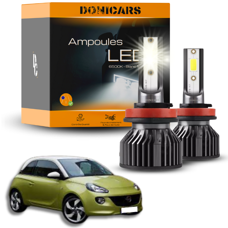 Pack Ampoules LED H7 Opel Adam (2014 à 2019)  - Kit LED Donicars