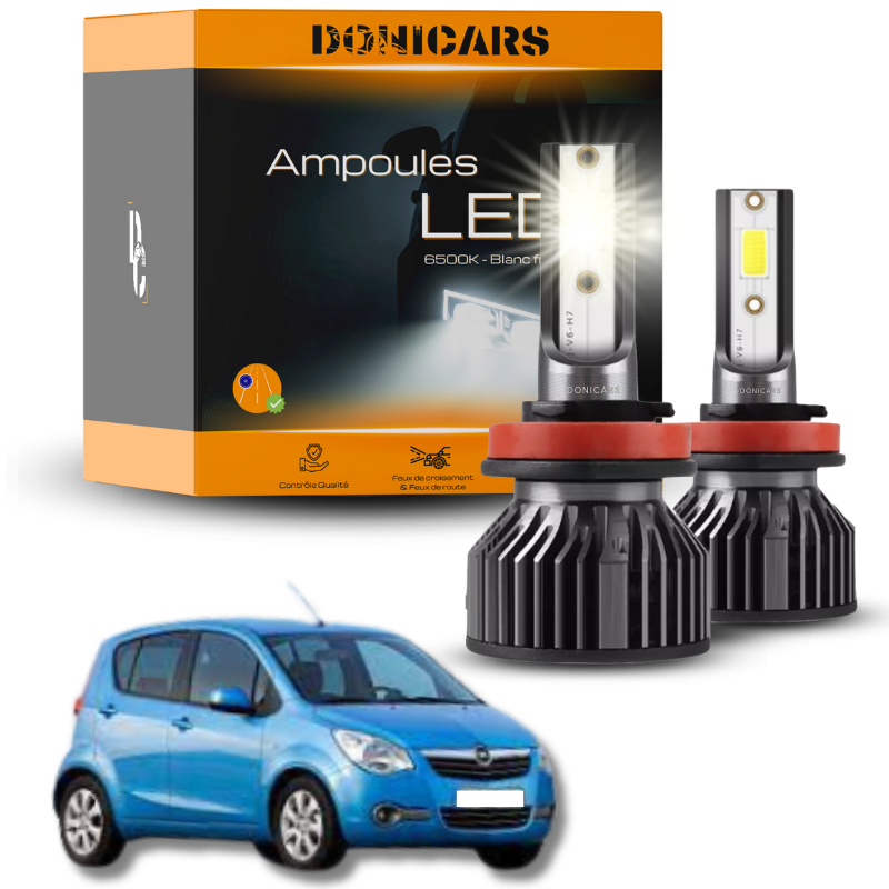 Pack Ampoules LED H7 Opel Agila B (2008 à 2014)  - Kit LED Donicars