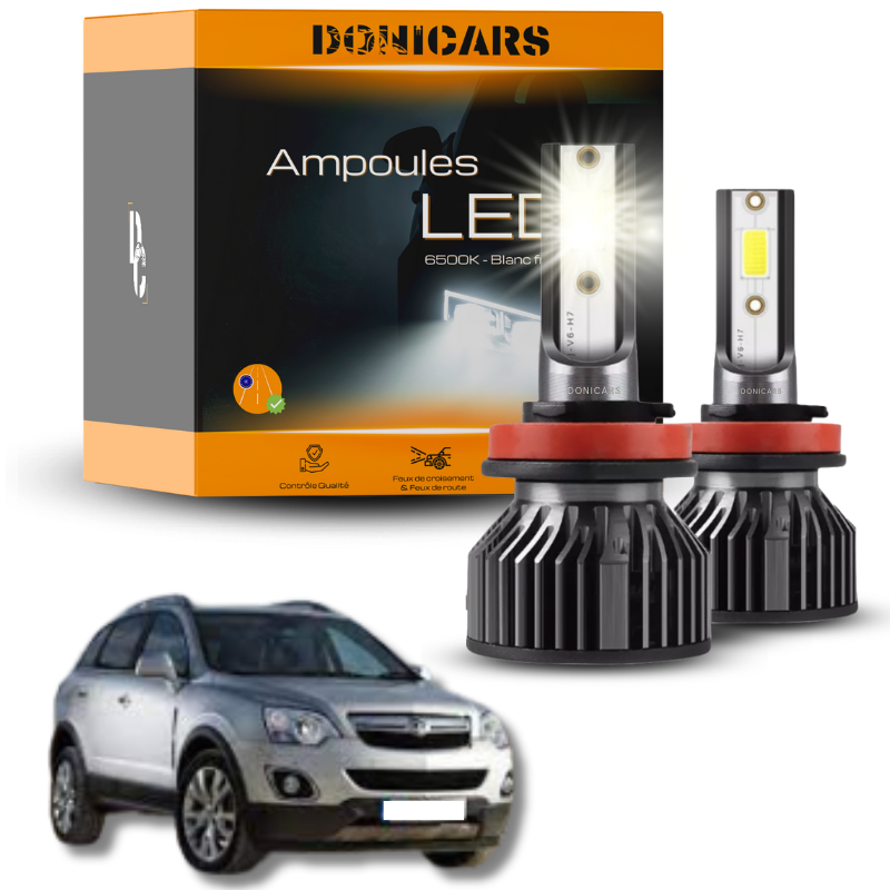 Pack Ampoules LED H7 Opel Antara (2006 à 2014)  - Kit LED Donicars