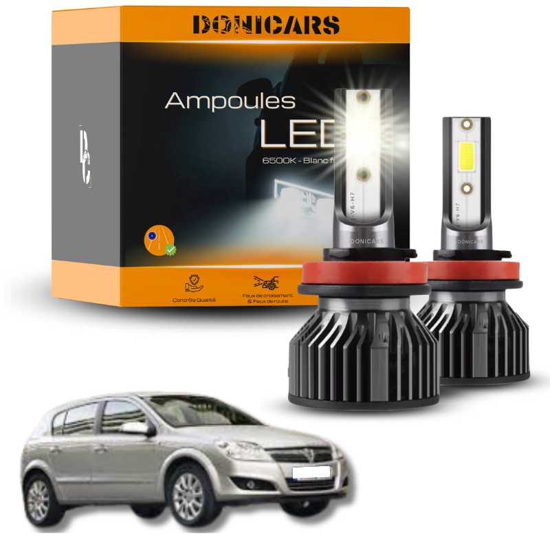 Pack Ampoules LED H7 Opel Astra H (2004 à 2009)  - Kit LED Donicars