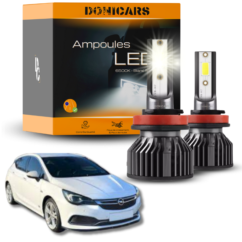Pack Ampoules LED H7 Opel Astra K (2015 à 2021)  - Kit LED Donicars