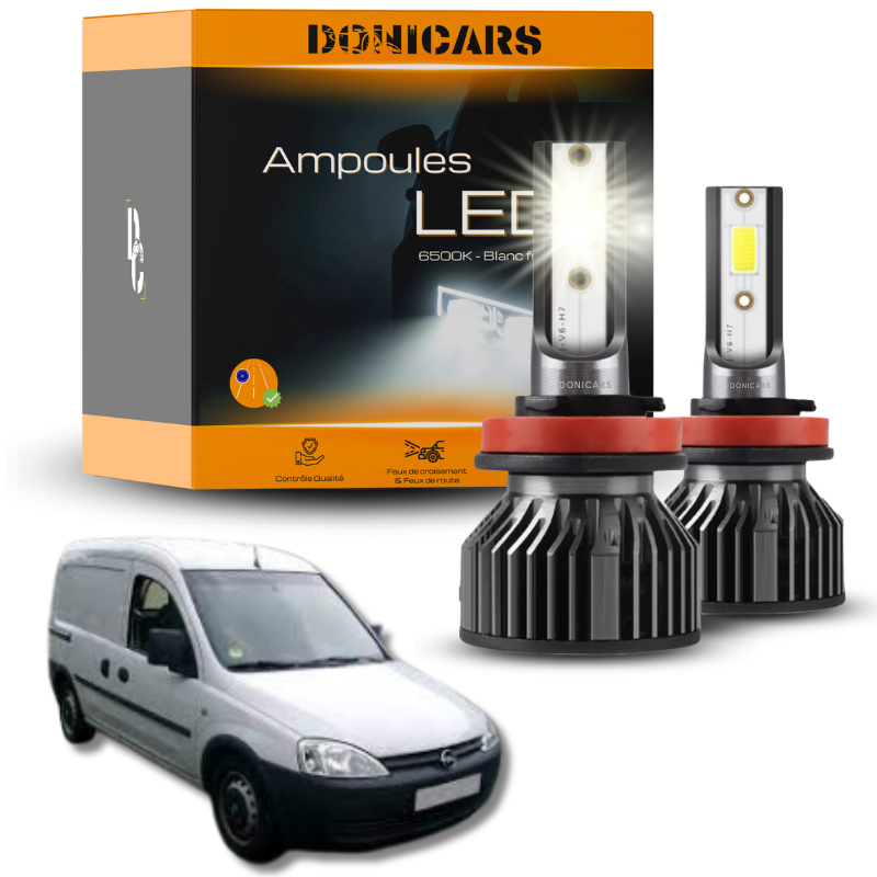 Pack Ampoules LED H7 Opel Combo C (2011 à 2018)  - Kit LED Donicars