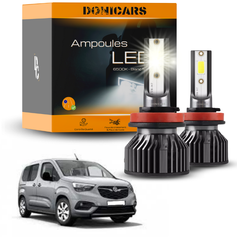 Pack Ampoules LED H7 Opel Combo Life (2018 à 2023)  - Kit LED Donicars