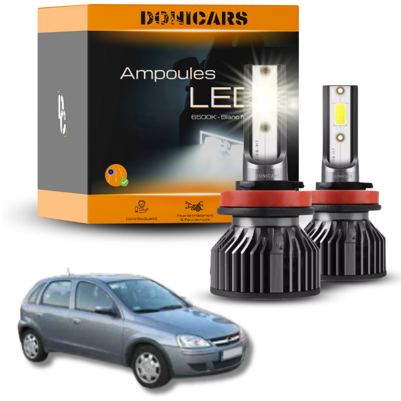 Pack Ampoules LED H7 Opel Corsa C (2000 à 2006)  - Kit LED Donicars