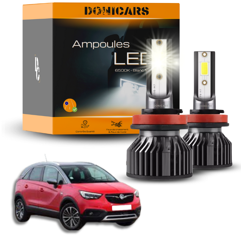 Pack Ampoules LED H7 Opel Crossland X (2017 à 2023)  - Kit LED Donicars