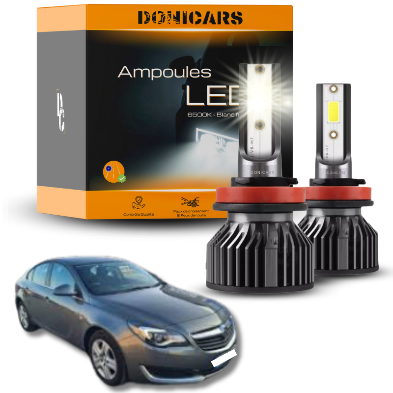 Pack Ampoules LED H7 Opel Insignia (2008 à 2017)  - Kit LED Feux de croisement Donicars