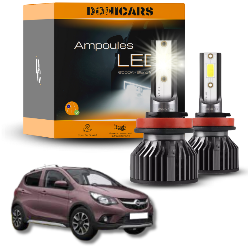 Pack Ampoules LED H7 Opel Karl Rocks (2016 à 2019)  - Kit LED Donicars