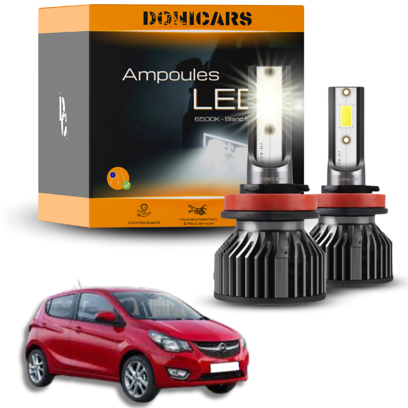Pack Ampoules LED H7 Opel Karl (2015 à 2019)  - Kit LED Donicars