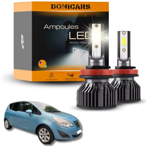 Pack Ampoules LED H7 Opel Meriva B (2010 à 2018)  - Kit LED Donicars