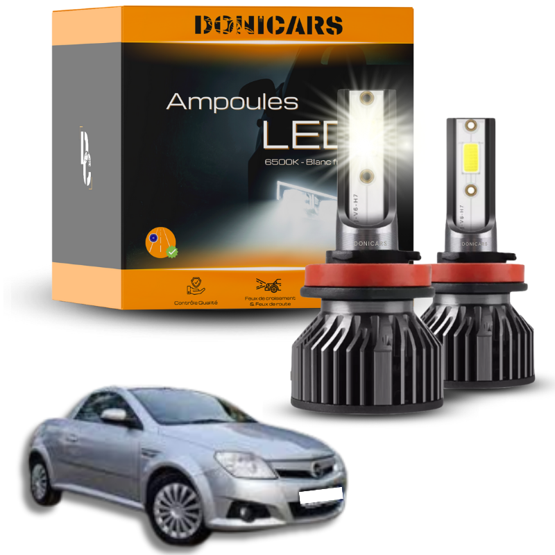 Pack Ampoules LED H7 Opel Tigra TwinTop (2004 à 2009)  - Kit LED Donicars