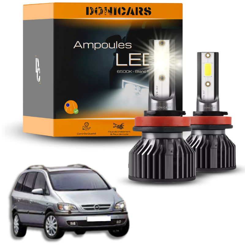 Pack Ampoules LED H7 Opel Zafira A (1999 à 2005)  - Kit LED Donicars