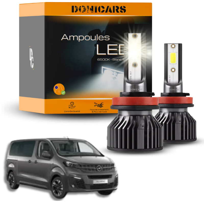 Pack Ampoules LED H7 Opel Zafira Life (2019 à 2022)  - Kit LED Donicars