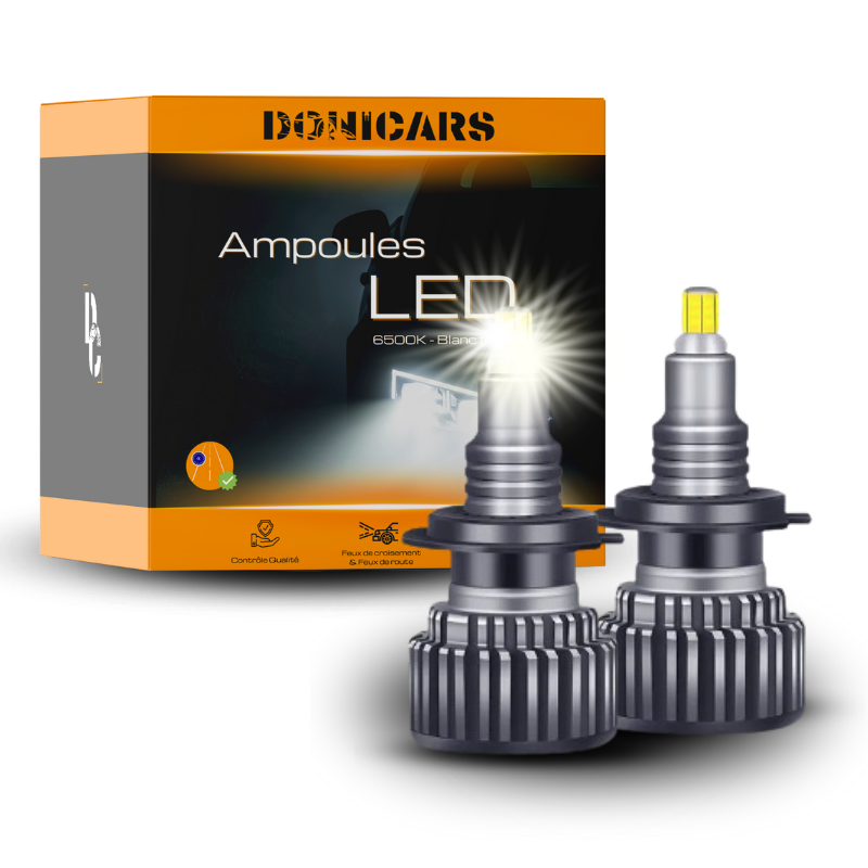 Pack Ampoules LED H7 Feux Lenticulaires - Croisement - Kit LED 360