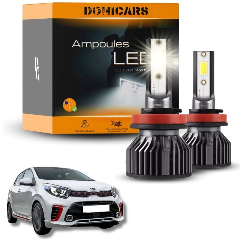 Pack Ampoules LED H4 Kia Picanto 3 (2017 à 2023) - Kit LED Donicars