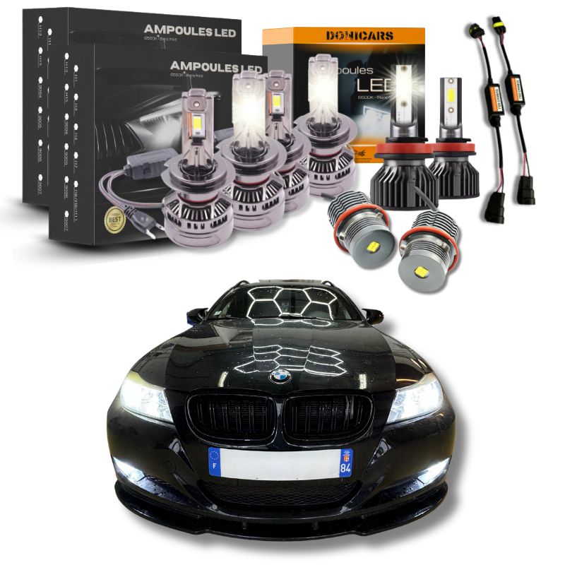 Pack Complet Ampoules LED BMW Série 3 E91 (2005 à 2012) - Phares avants Complet Donicars