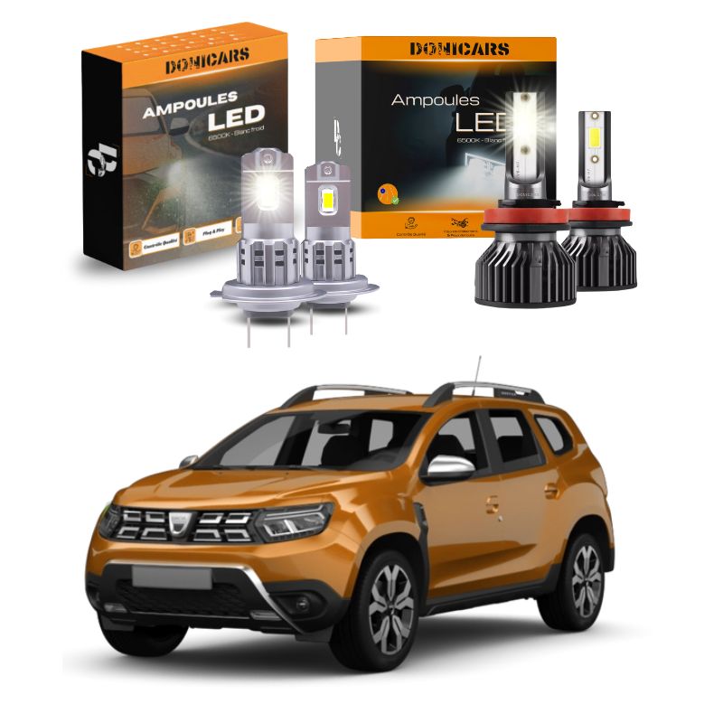 Pack Ampoules LED Complet pour Dacia Duster - Feux de Croisement + Feux de Route Donicars