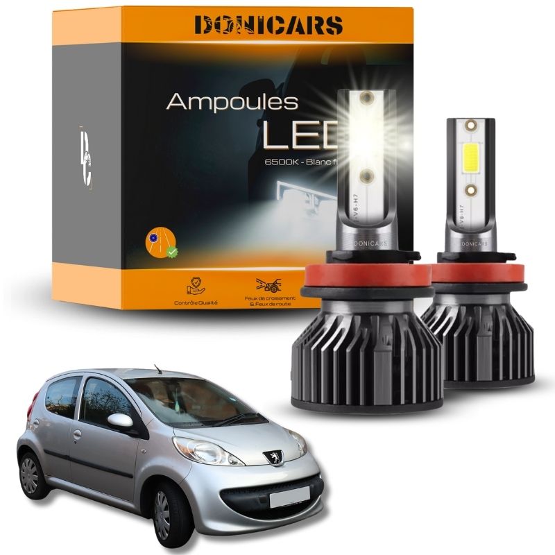 Pack Ampoules LED H4 Peugeot 107 (2005 à 2014)  - Kit LED Donicars