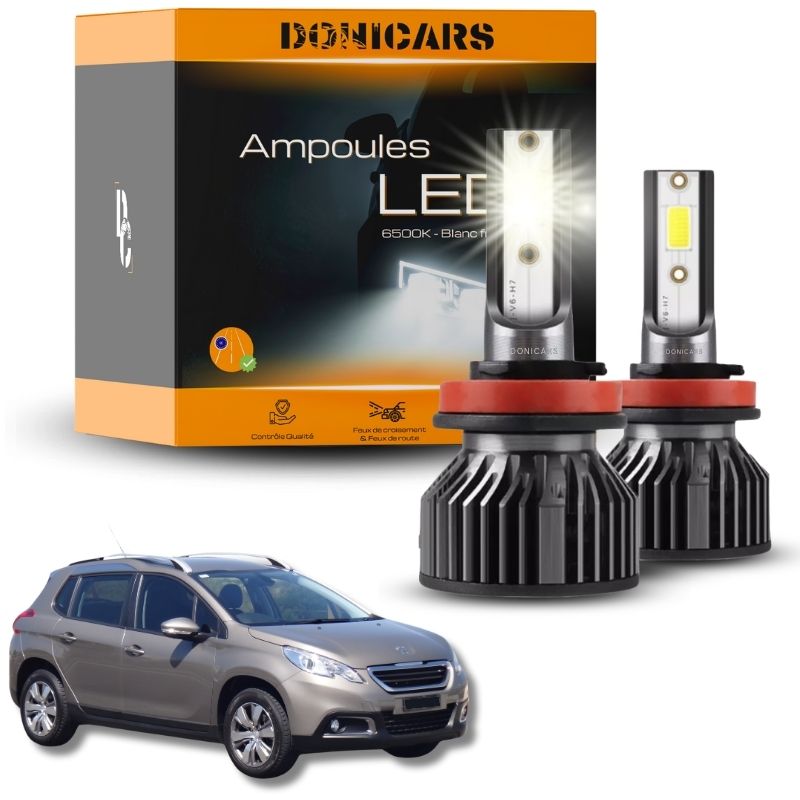 Pack Ampoules LED H7 Peugeot 2008 (2013 à 2019)  - Kit LED Donicars