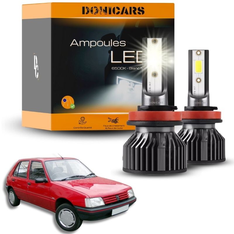 Pack Ampoules LED H4 Peugeot 205 (1986 à 1998)  - Kit LED Donicars