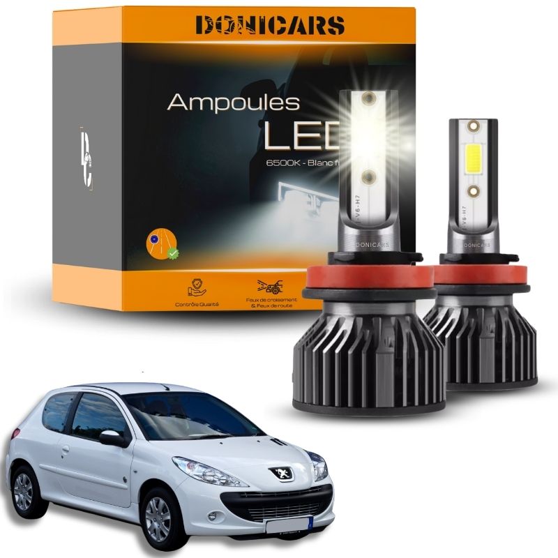 Pack Ampoules LED H7 Peugeot 206+ (2009 à 2013)  - Kit LED Donicars