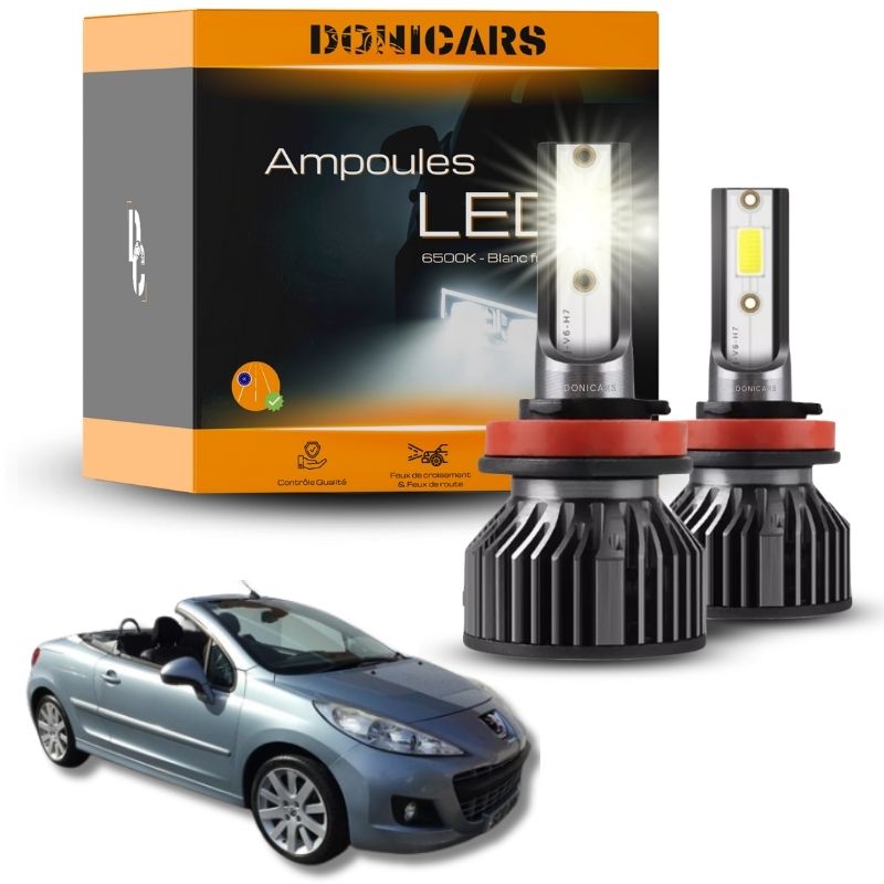 Pack Ampoules LED H7 Peugeot 207 CC (2007 à 2015)  - Kit LED Donicars