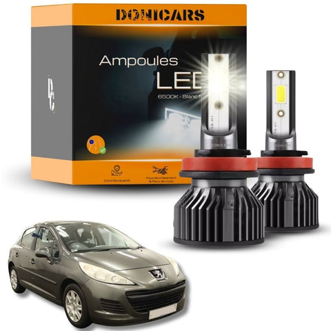 Pack Ampoules LED H7 Peugeot 207 (2006 à 2014)  - Kit LED Donicars