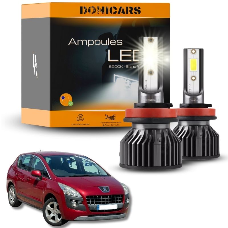 Pack Ampoules LED H7 Peugeot 3008 (2009 à 2016)  - Kit LED Donicars