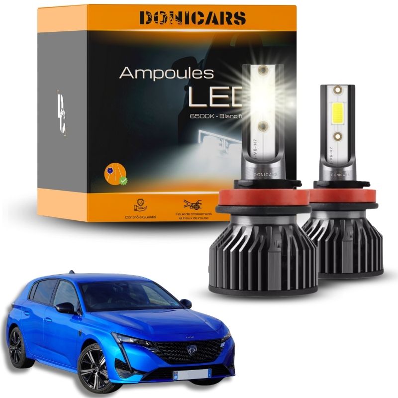 Pack Ampoules LED H7 Peugeot 308 III (2021 à 2023)  - Kit LED Donicars