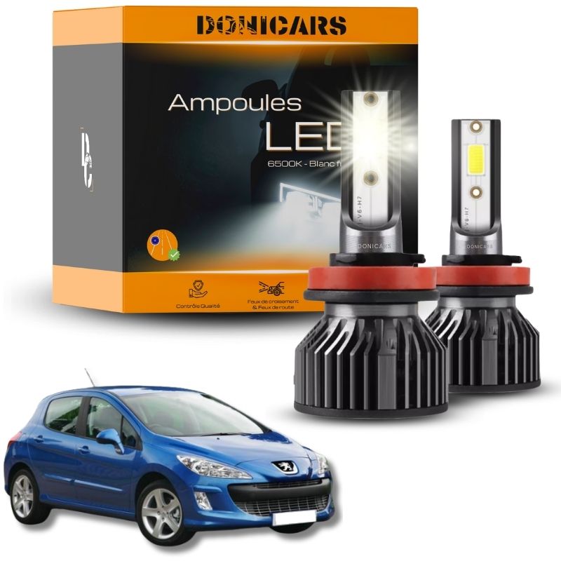 Pack Ampoules LED H7 Peugeot 308 (2007 à 2013)  - Kit LED Donicars