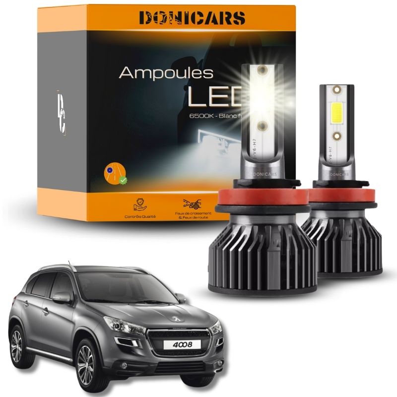Pack Ampoules LED H7 Peugeot 4008 (2012 à 2016)  - Kit LED Donicars