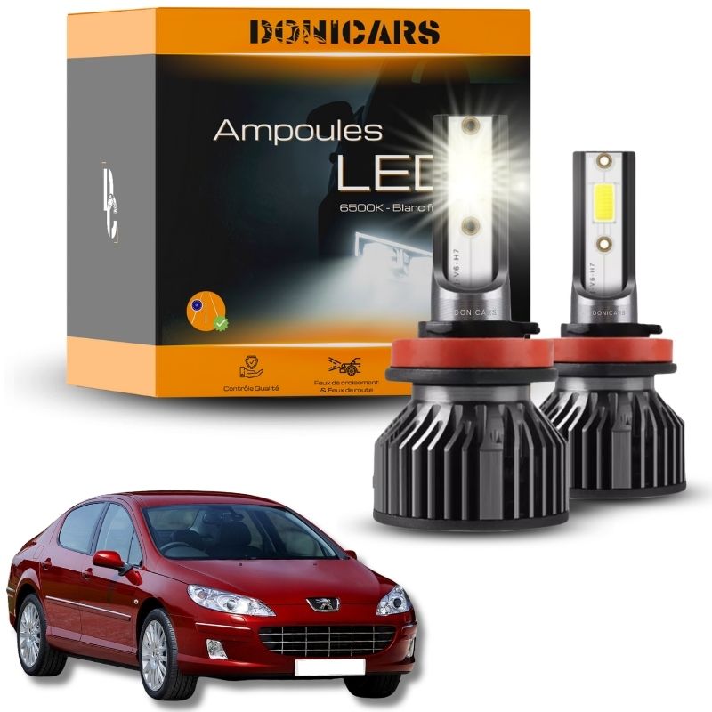Pack Ampoules LED H7 Peugeot 407 (2004 à 2011) - Kit LED Feux de route Donicars