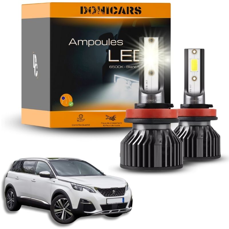 Pack Ampoules LED H7 Peugeot 5008 II (2017 à 2023)  - Kit LED Donicars